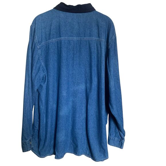 Vintage Embroidered Denim Button Down Long Sleeve Shirt Women’s Size 18/20W Fall - Picture 4 of 11